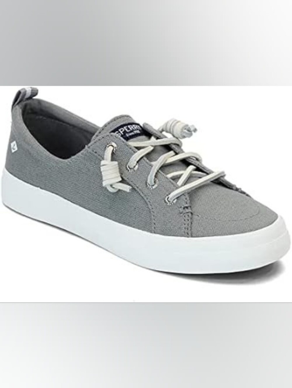 Sperry Crest Vibe Grey Canvas Sneakers
